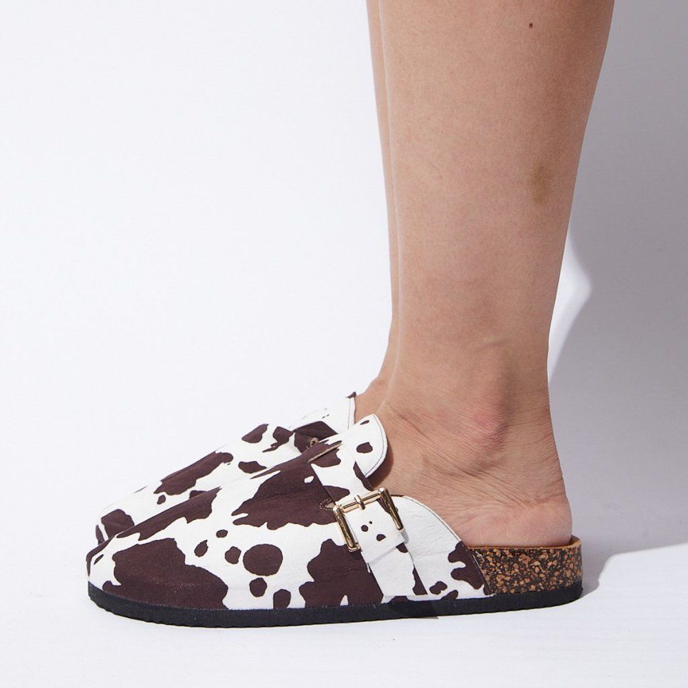 TAN COW BIRKEN BOTTOM FLAT  SOFT FOOTED - Picture 5 of 8
